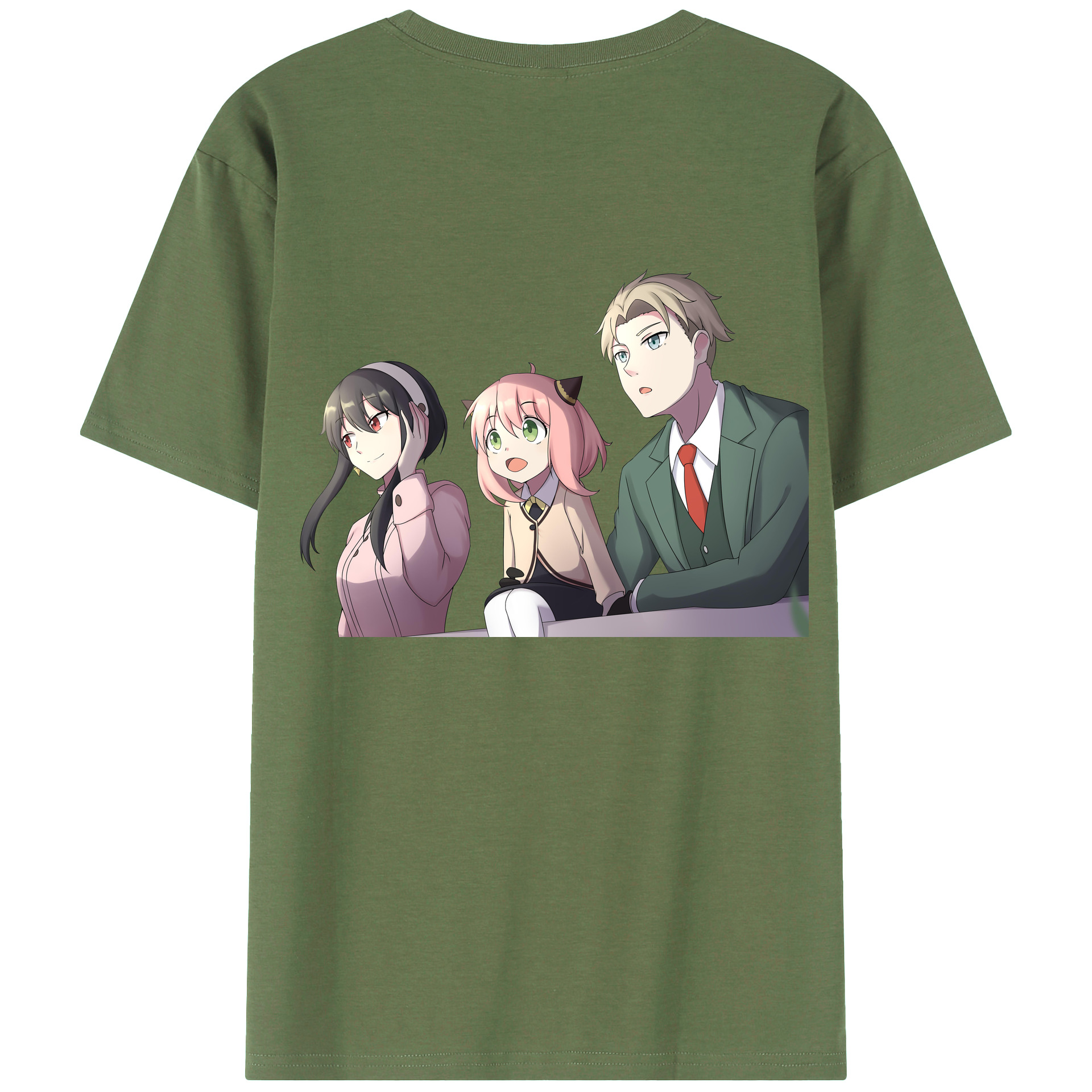（画像用） SPY×FAMILY间谍家家酒 綿100％ メンズ半袖Tシャツ（バックプリント） 通気性